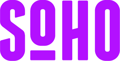 logo soho roxo